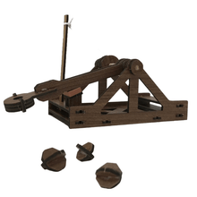 Load image into Gallery viewer, Image of the catapult being constructed.