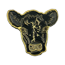 Load image into Gallery viewer, Michael McWilliams – Gentle Protagonist Cow lapel pin