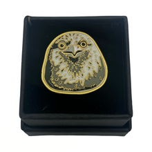 Load image into Gallery viewer, Michael McWilliams – The Gentle Protagonist – Owl lapel pin