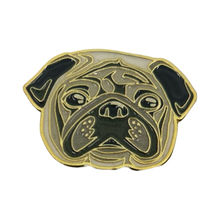 Load image into Gallery viewer, Michael McWilliams – Gentle Protagonist  Pug lapel pin