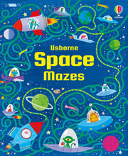 Load image into Gallery viewer, Illustrated space scene with aliens in spaceships .