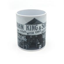 Load image into Gallery viewer, HJ King mug with John King & Sons sales tent at the Royal Launceston Show 1912.