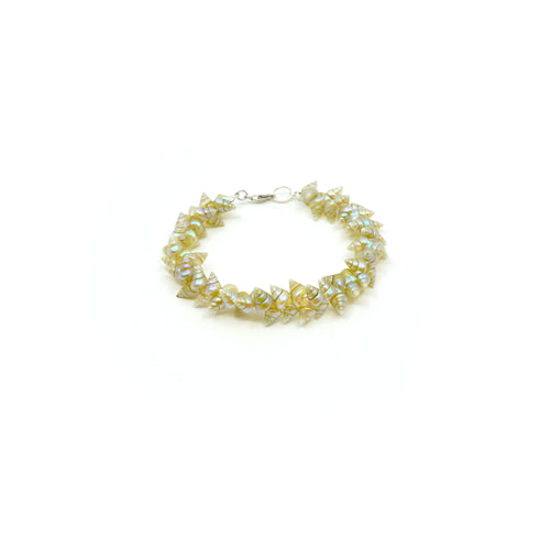 Maireener shell bracelet with silver clasp

