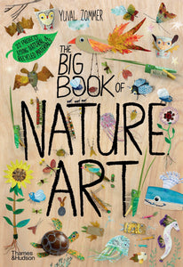 Illustrations of animals, birds and sea life made from nature materials.
