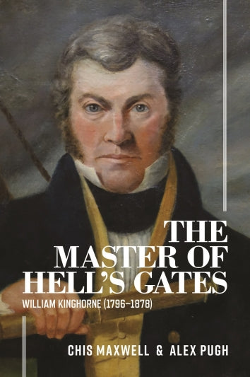 Book cover with portrait of a man and text 'The Master of Hell's Gates' by Chis Maxwell & Alex Pugh