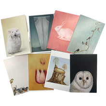 Load image into Gallery viewer, Collection of greeting cards with various designs including animals and nature.
