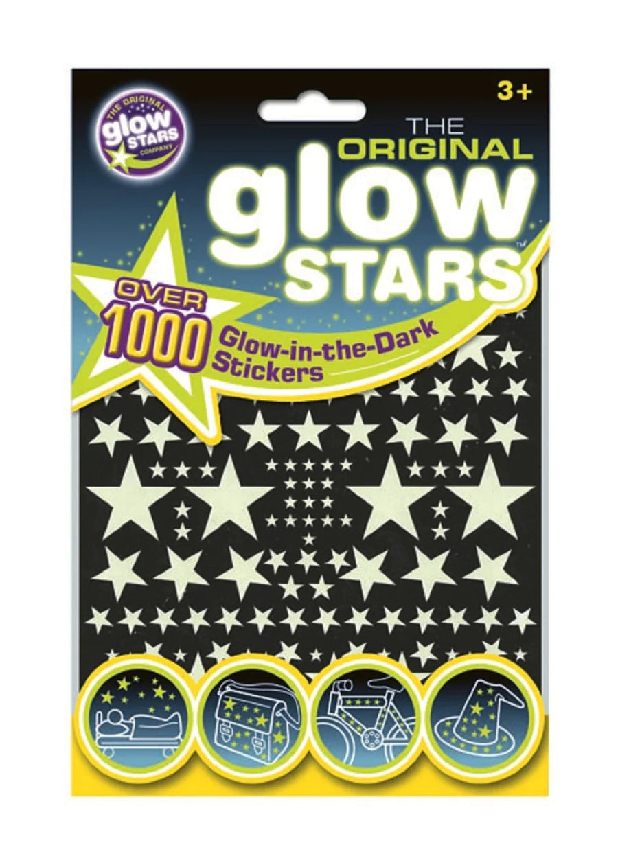 A packet of glow star stickers.