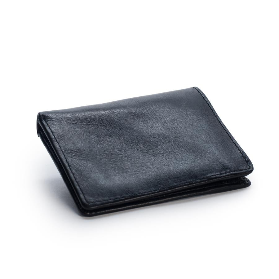 Men's black leather wallet.