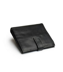 Men's black leather wallet.