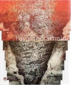 Original print of landscape detail, red, black and brown.