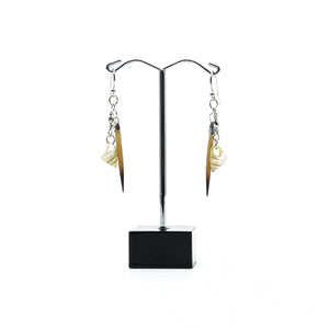 Jeanette James – maireener shell and Echidna quill drop earrings