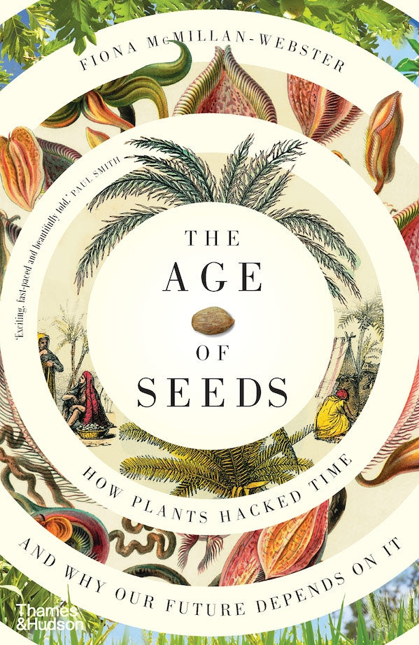 Illustrated botanical images with words in a circular format.
