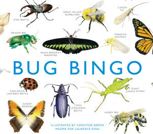 Brightly coloured illustrated bugs on box.