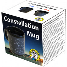 Load image into Gallery viewer, Boxed black mug picturing constellations.
