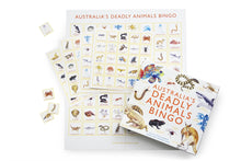 Load image into Gallery viewer, Bingo game board with Australian animals.
