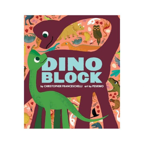 Illustrations of colourful dinosaurs.