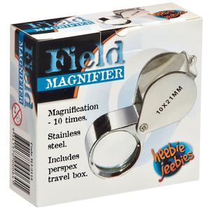 Silver coloured loupe magnifyer.