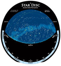 Load image into Gallery viewer,  Blue disc with star constellation maps.
