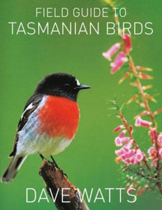 Tasmanian Scarlet Robin and pink flora.